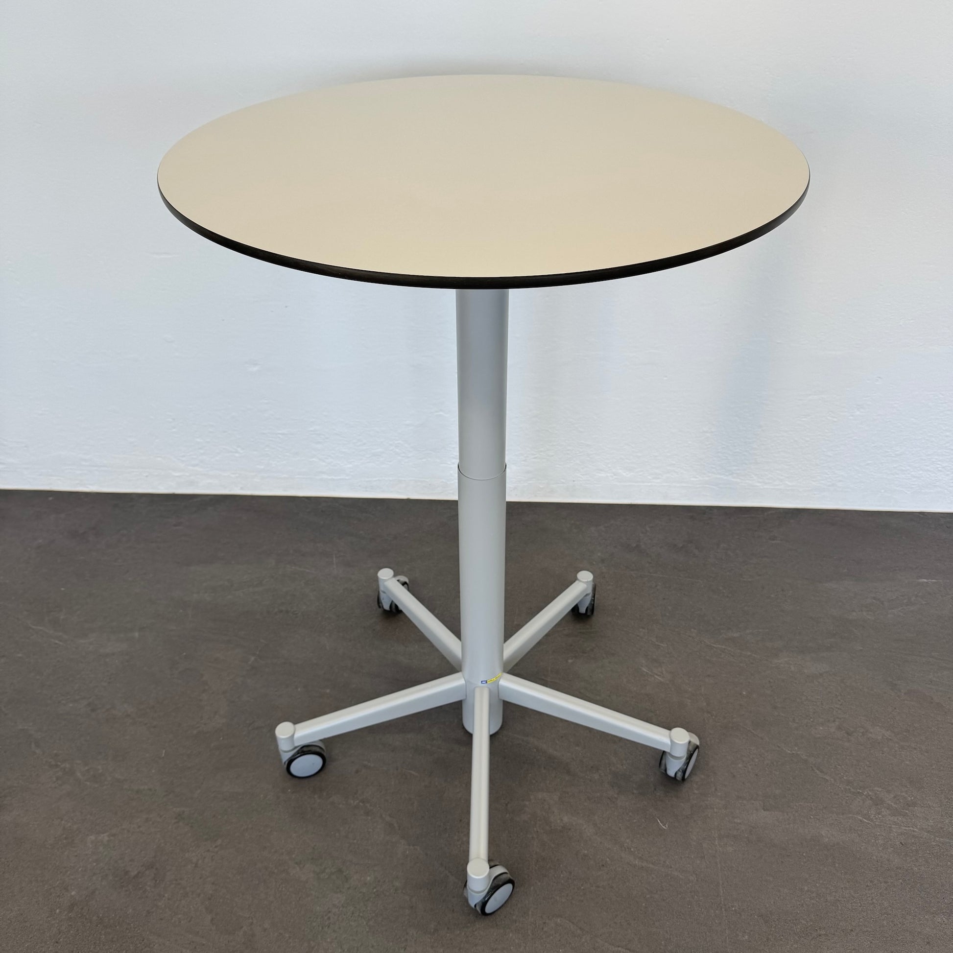 Lista Office Choice Sitz-Steh-Besprechungstisch Tischplatte kieselgrau