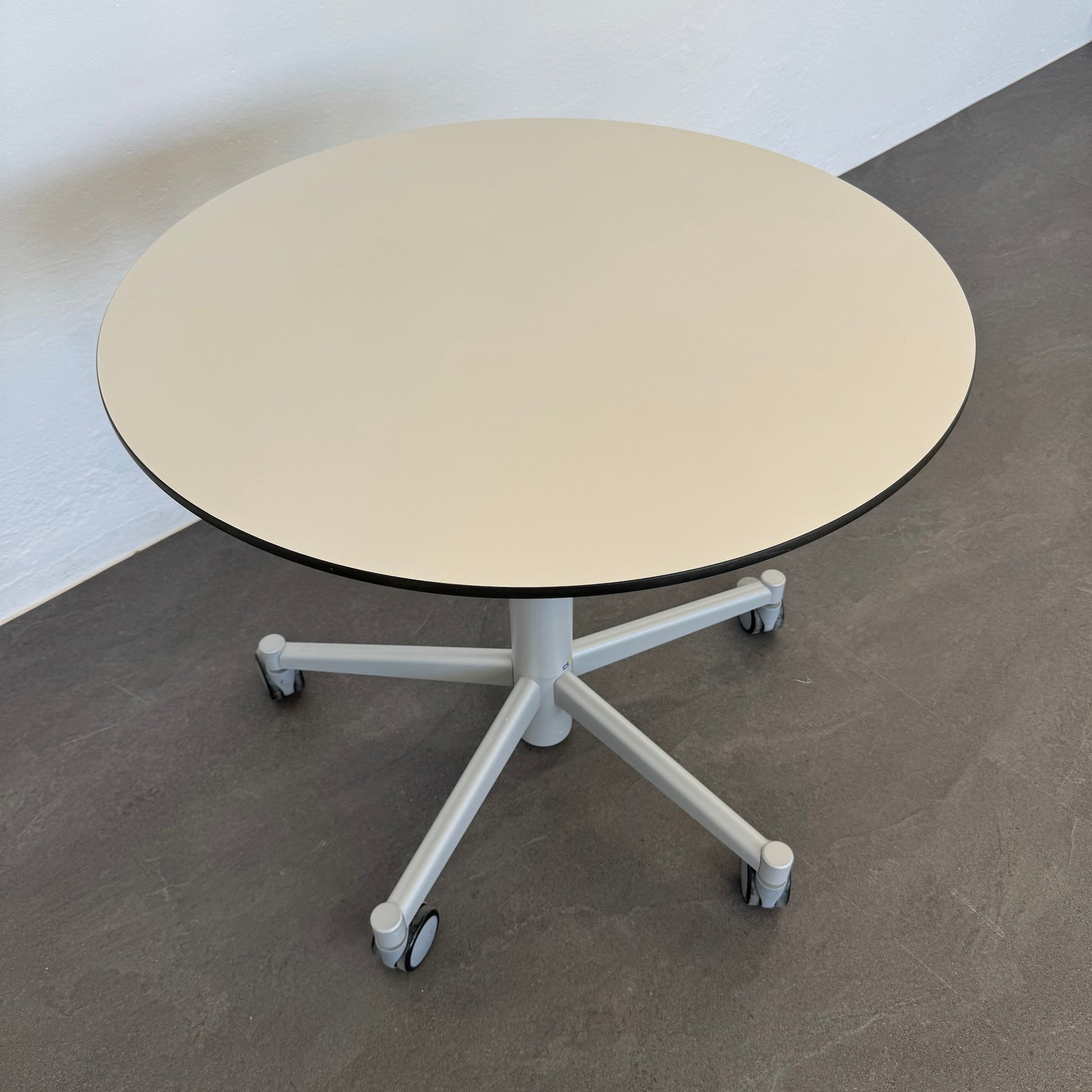 Lista Office Choice Sitz-Steh-Besprechungstisch mit Gestell Metall silbergrau