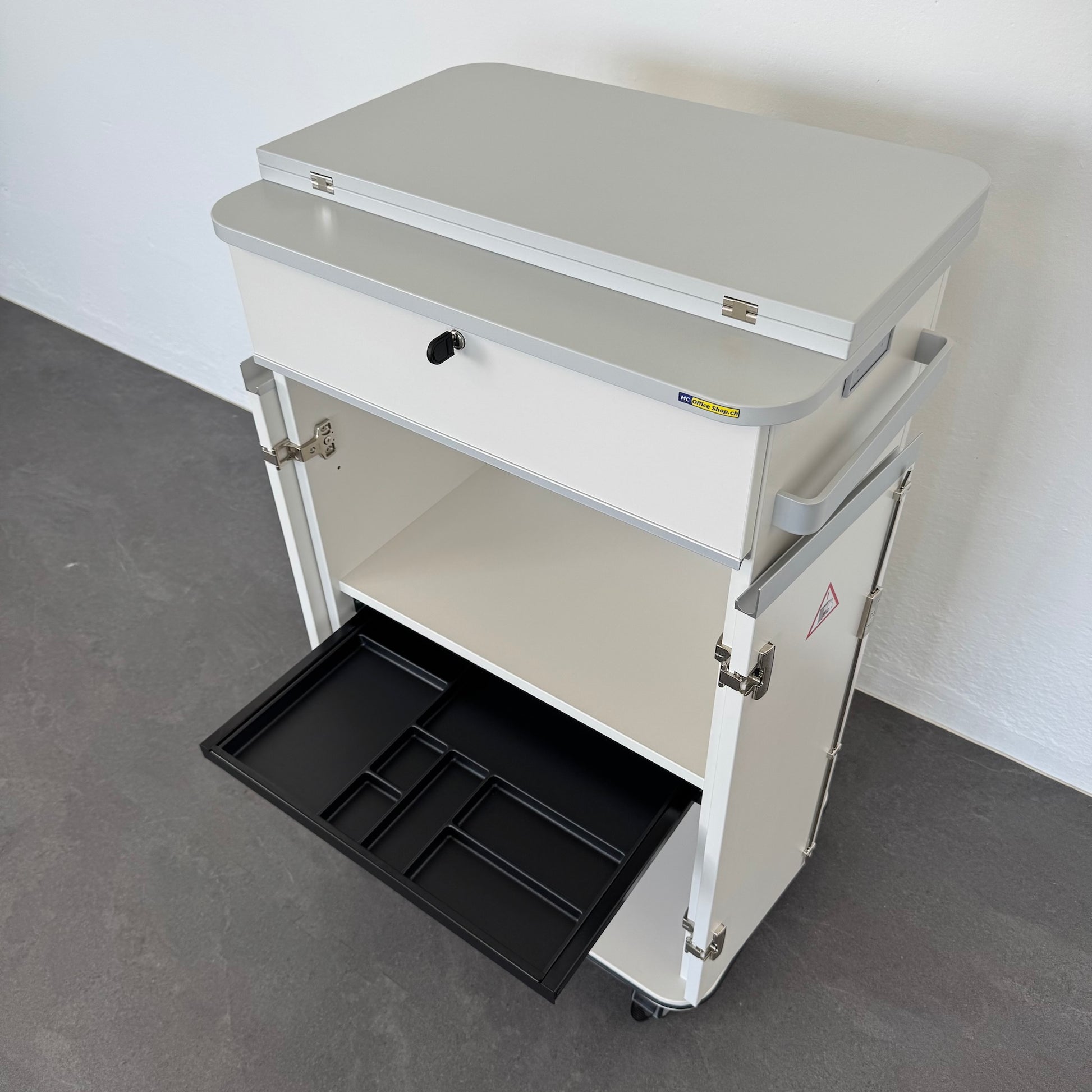 Haworth New City Maxi Caddy mit Materialschale offen