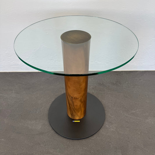 Top Design Woodglass Lounge-Table mit Glas Tischplatte