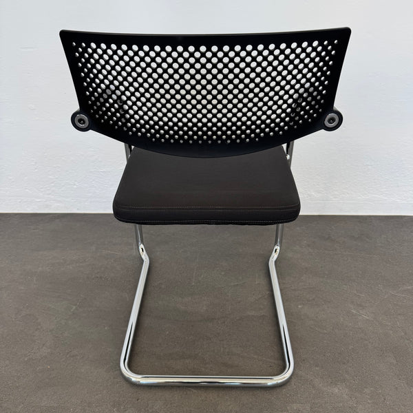 Vitra Visavis 2 Freischwinger - stapelbar - Schwarz - ohne Gleiter