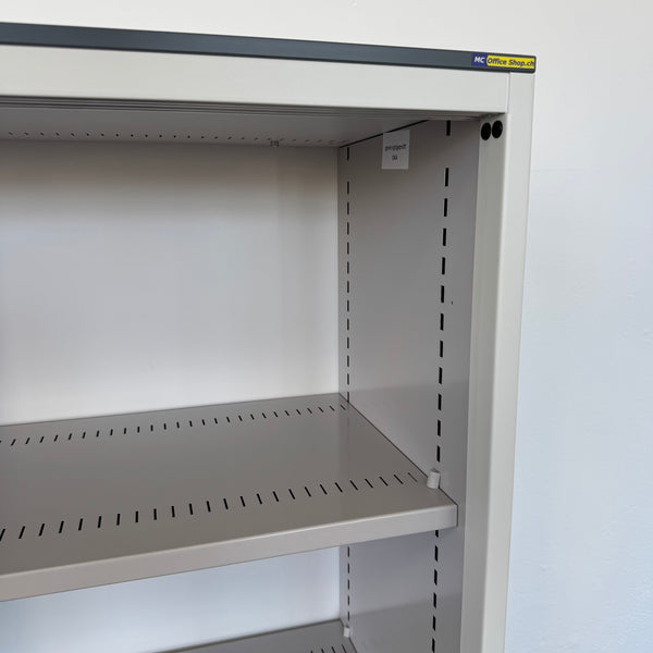 Lista Office LO Storage Schiebetür-Aktenschrank 4-OH - Weiss-Orange - mit Schlüssel