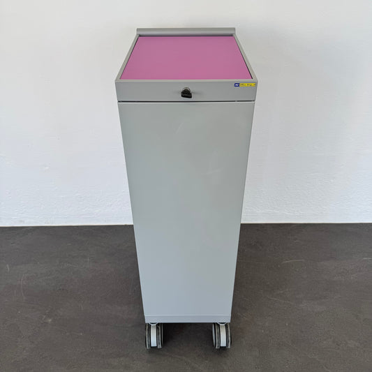 Denz D3 Roll-Caddy in Silbergrau und Pink