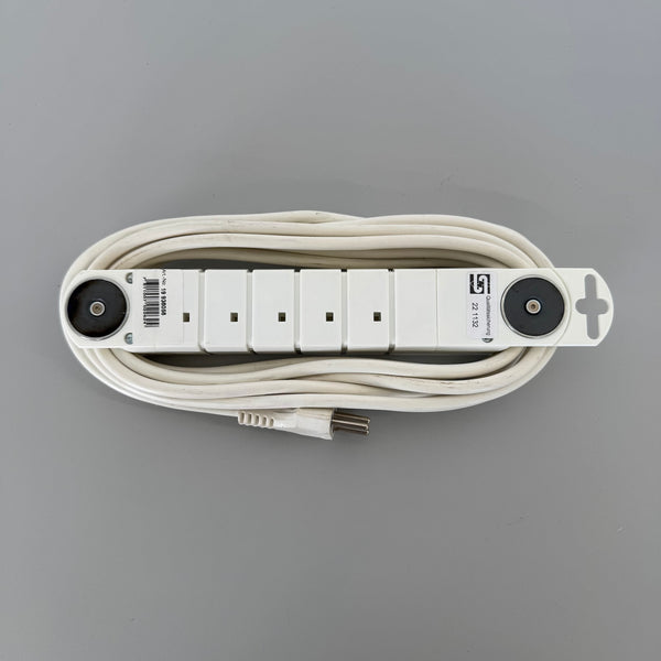 Steffen Steba Variabl Prime Mehrfachstecker Weiss - Magnetisch - 6 Anschlüsse