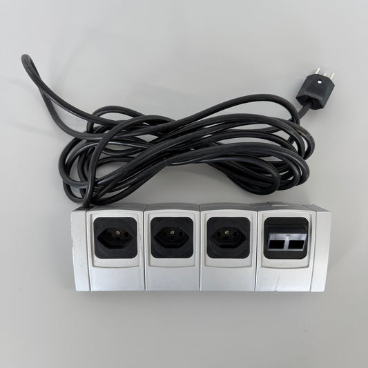 Wipo Power Plus Steckdosenleiste Kunstoff Silbergrau