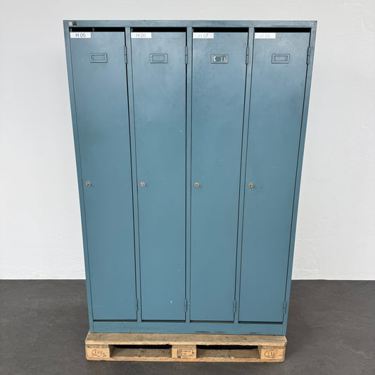 Ernst Schaer Classic Garderobenschrank aus Metall Graublau