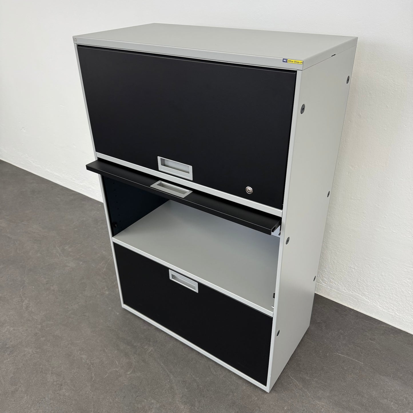 Lista Office Qub Modul-Kombination mit Klappe mitte offen