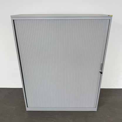 Lista Office Storage Lateralschrank Metall Silbergrau mit Metalldeckblatt