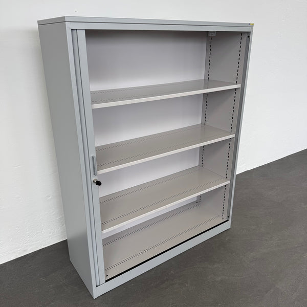 Lista Office LO Storage Lateralschrank 4-OH - 1200mm - Silbergrau - mit Schlüssel