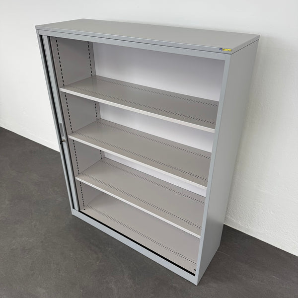 Lista Office LO Storage Lateralschrank 4-OH - 1200mm - Silbergrau - mit Schlüssel