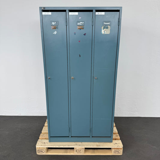 Ernst Schaer Classic Garderobenschrank aus Metall Graublau