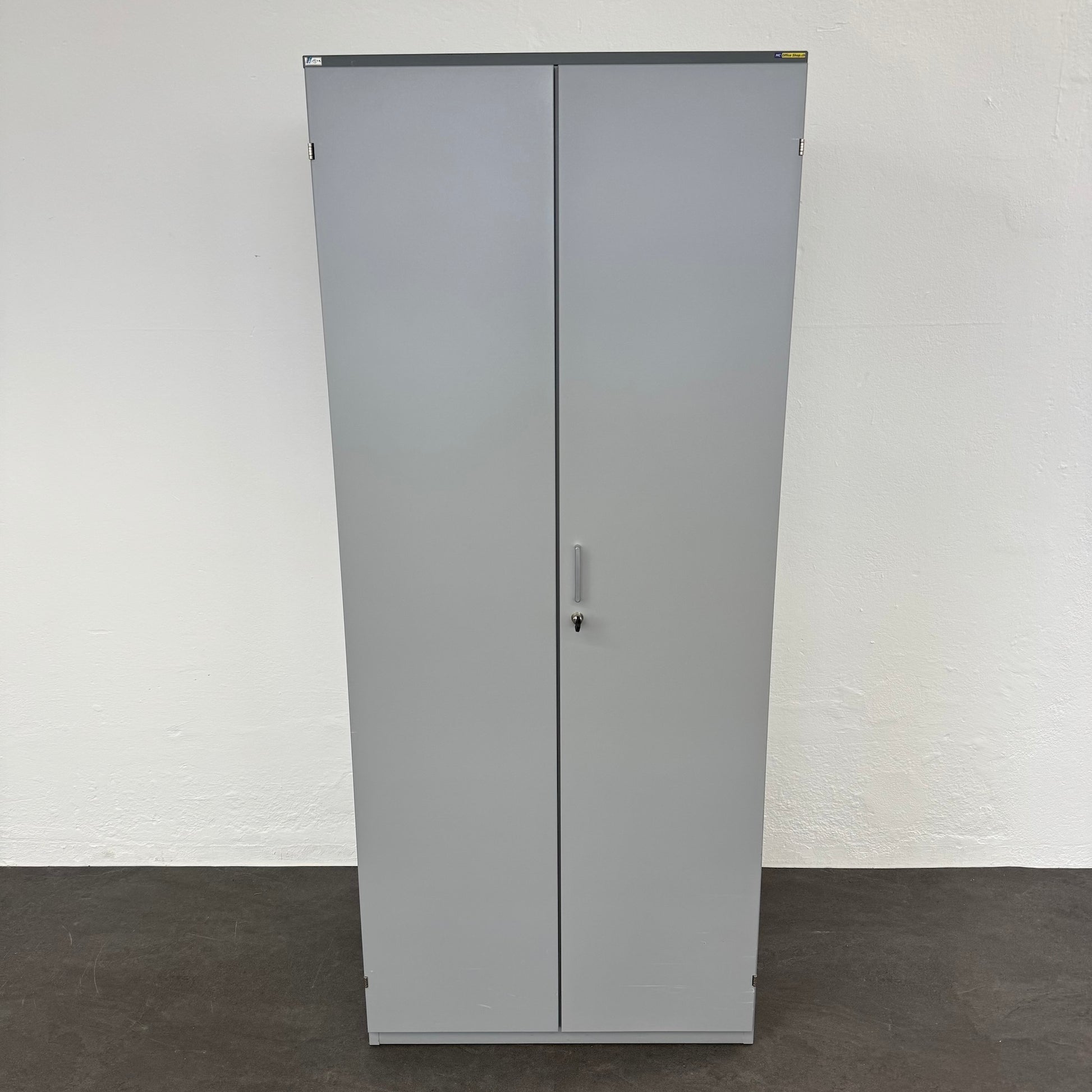 Lista Office Storage Flügeltür-Aktenschrank Metall Silbergrau