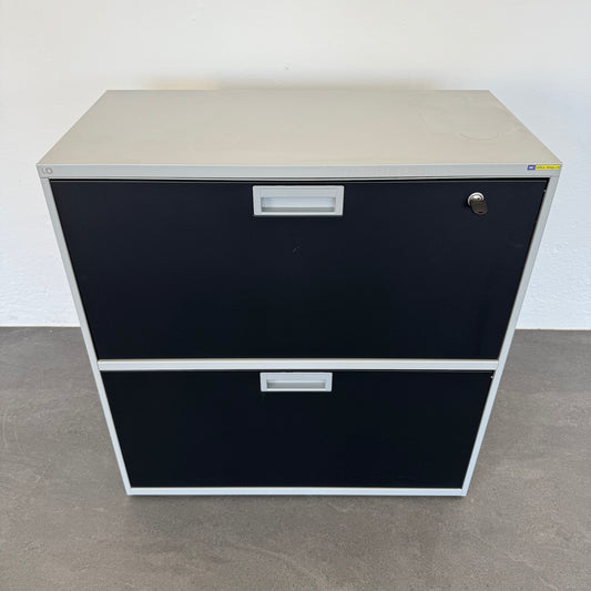 Lista Office Qub Modul-Kombination in Silbergrau und Schwarz