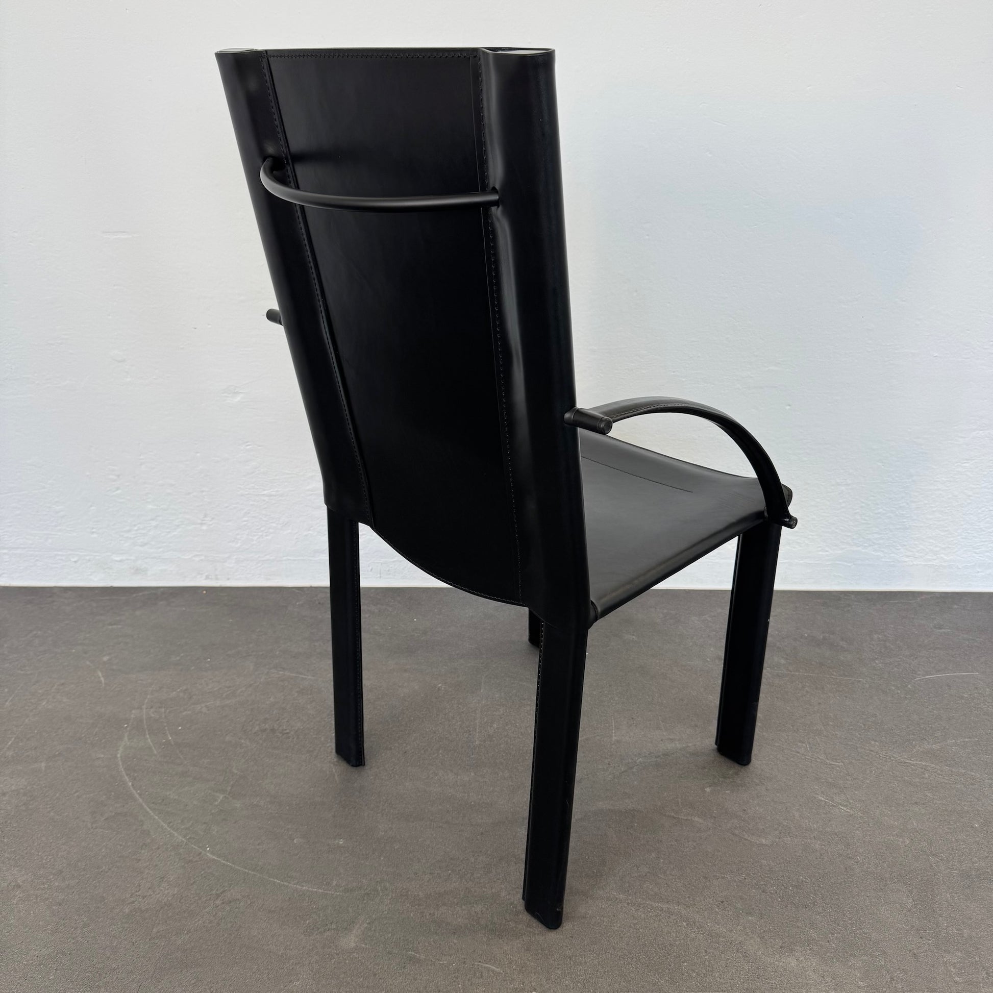 Matteo Grassi Vintage Leder Stuhl mit Rückenlehne