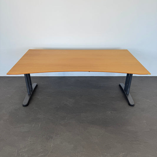 Ergodata System Desk Schreibtisch mit Tischplatte MDF in Buchenfurnier