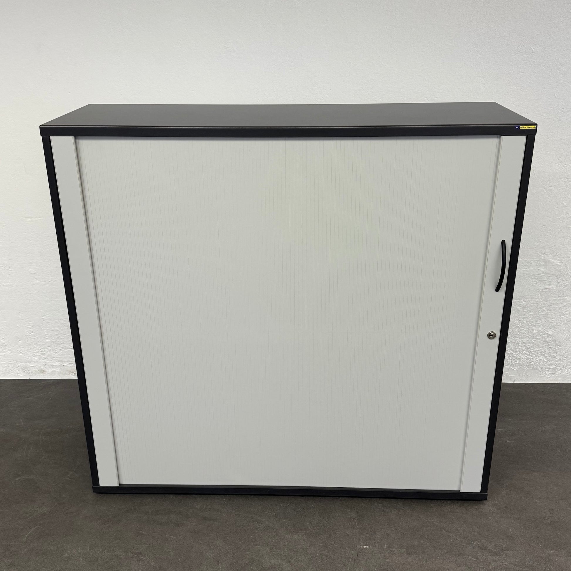 Elan Euroffice Lateralschrank aus Spanplatte Anthrazit und Lichtgrau