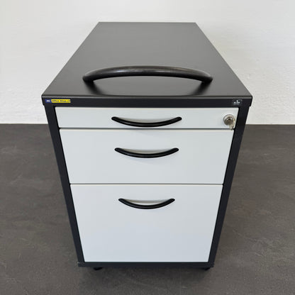 Elan Euroffice Unterstell-Korpus aus Spanplatte Anthrazit und Lichtgrau