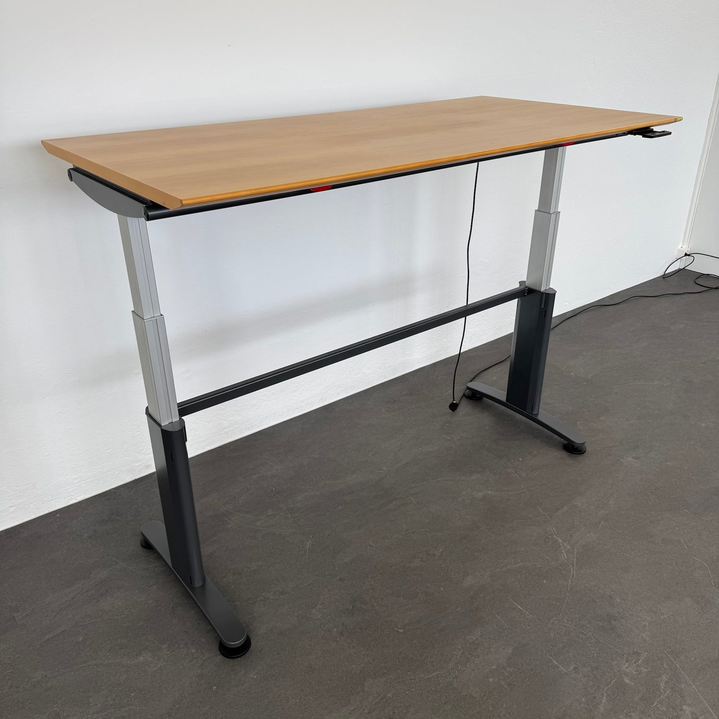 Ergodata System Desk Sitz-Steh Schreibtisch Gestell Metall Anthrazit