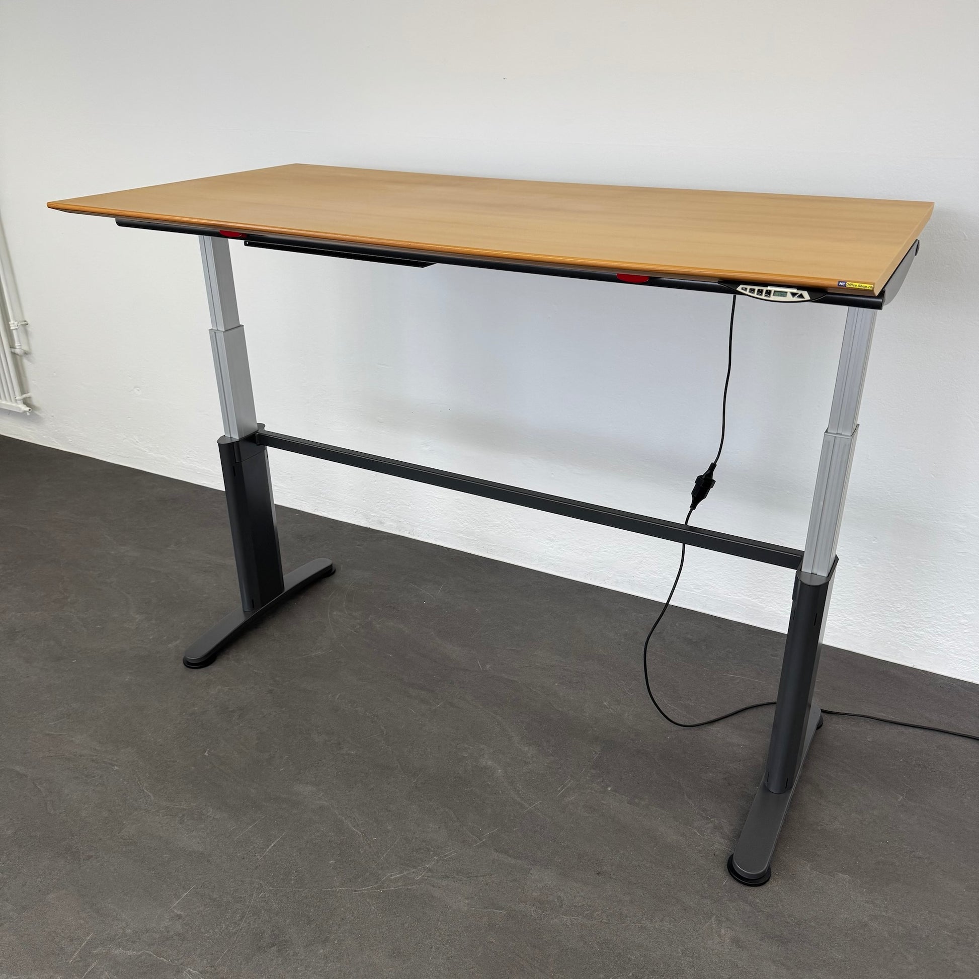 Ergodata System Desk Sitz-Steh Schreibtisch von links oben