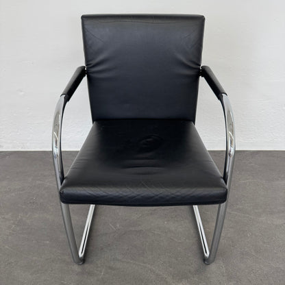 Vitra Visasoft Freischwinger Bezug Leder Schwarz