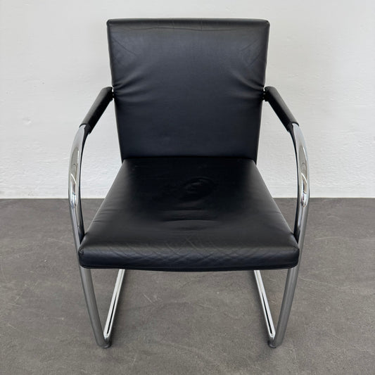 Vitra Visasoft Freischwinger Bezug Leder Schwarz