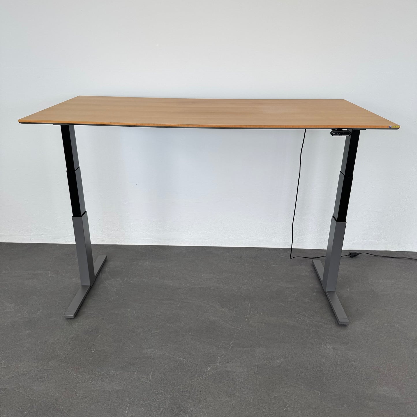 Lista Office Extend Sitz-Steh-Schreibtisch Tischplatte Birnbaumfurnier