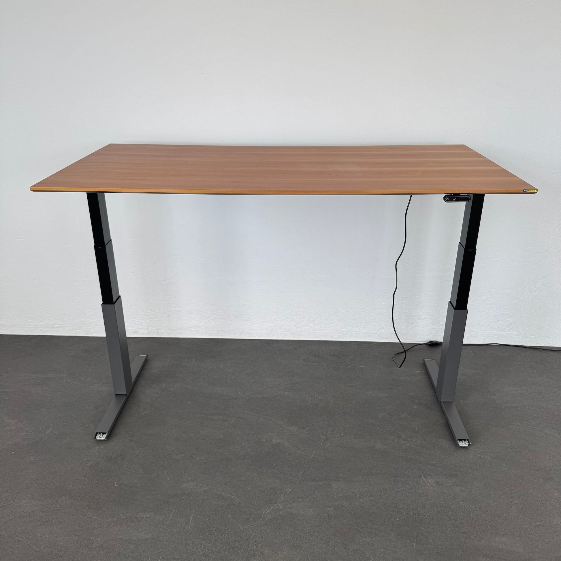 Lista Office Extend Sitz-Steh-Schreibtisch Tischplatte Birnbaumfurnier