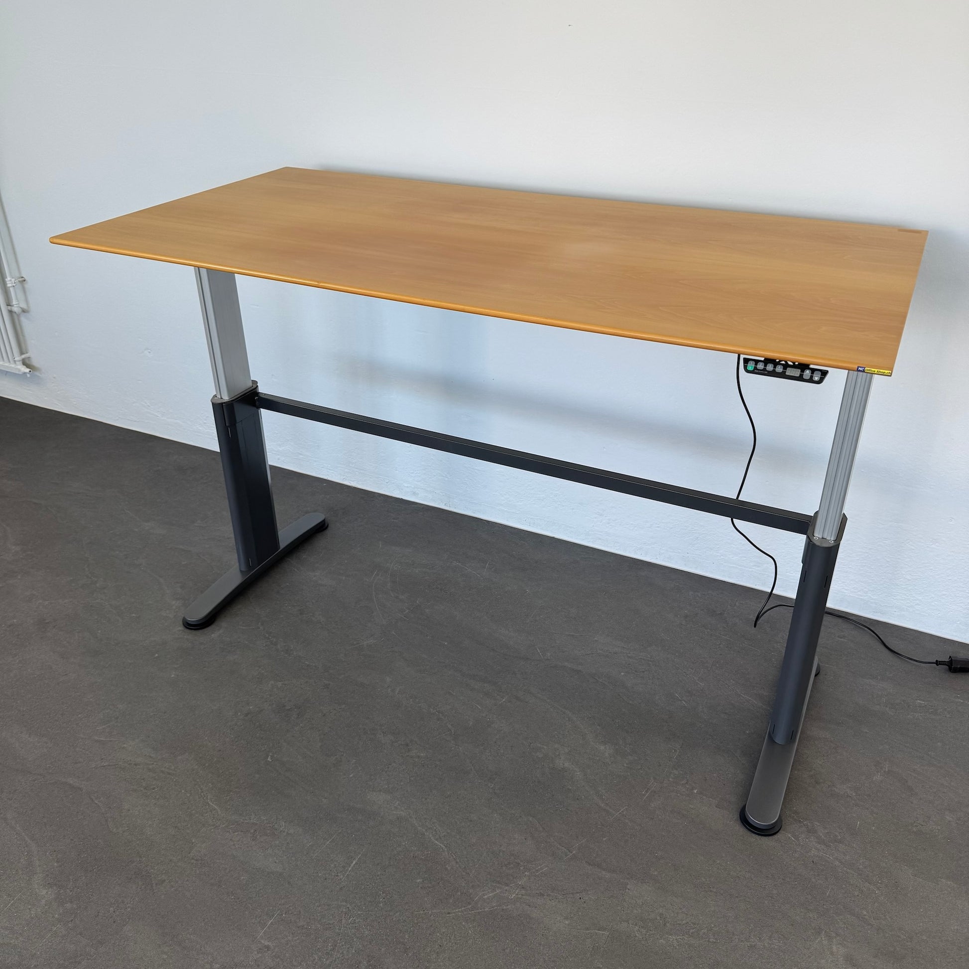 Ergodata System Desk Sitz-Steh Schreibtisch von links oben