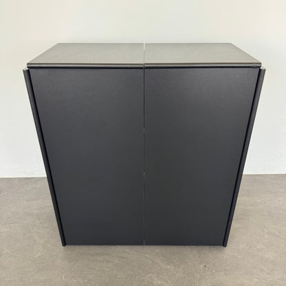 Top Design Exclusiv Mobile Bartheke aus Spanplatte Schwarz