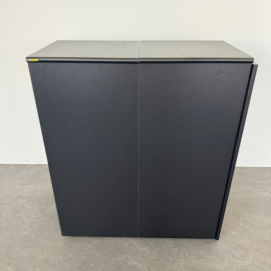 Top Design Exclusiv Mobile Bartheke aus Spanplatte Schwarz