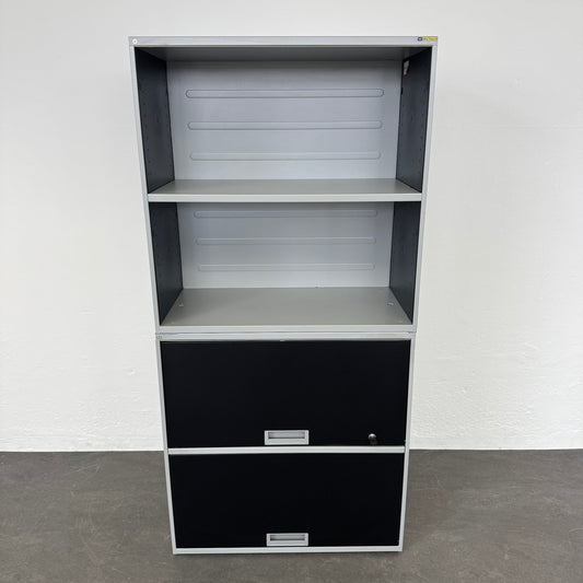 Lista Office Qub Modul-Kombination in Schwarz und Silbergrau