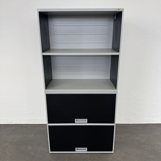 Lista Office Qub Modul-Kombination in Schwarz und Silbergrau