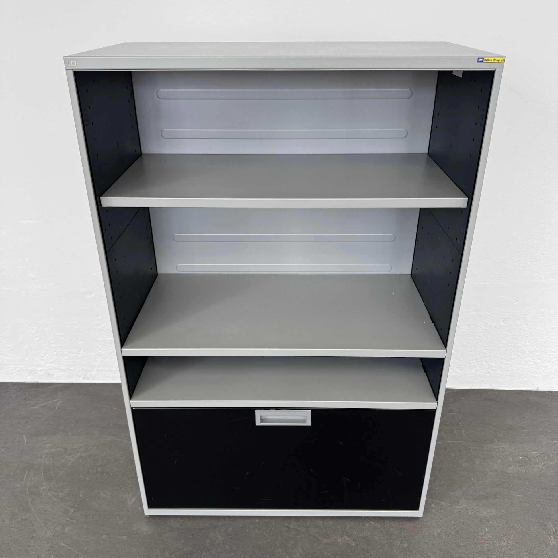 Lista Office Qub Modul-Kombination in Schwarz und Silbergrau
