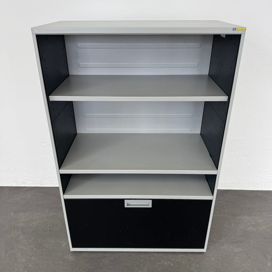 Lista Office Qub Modul-Kombination in Schwarz und Silbergrau