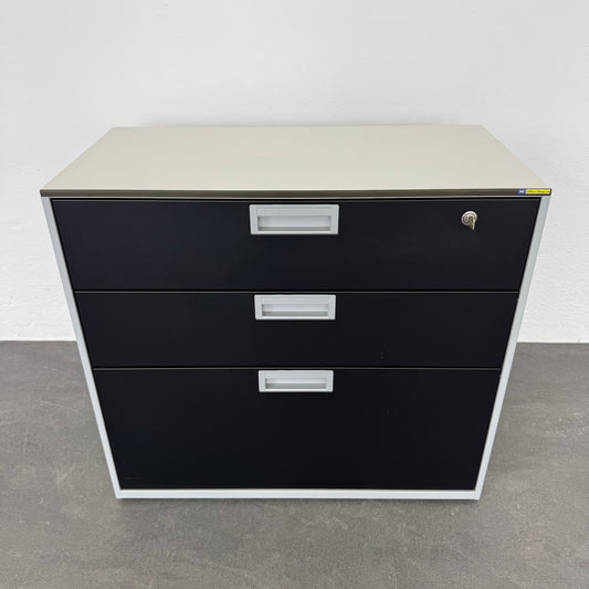 Lista Office Qub Modul-Kombination in Silbergrau und Schwarz