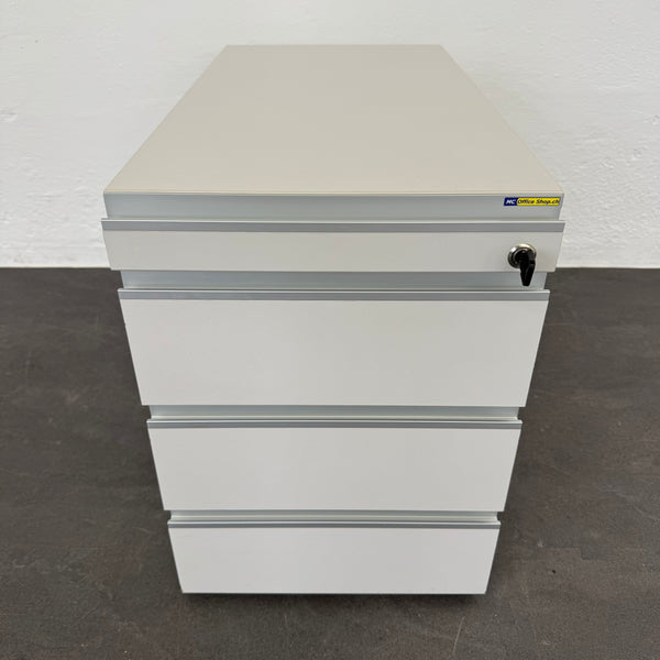 Denz D3 Unterstell-Korpus 800x415x575mm - 4 Schubladen mit Schlüssel - Hellgrau