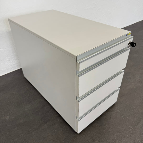 Denz D3 Unterstell-Korpus 800x415x575mm - 4 Schubladen mit Schlüssel - Hellgrau