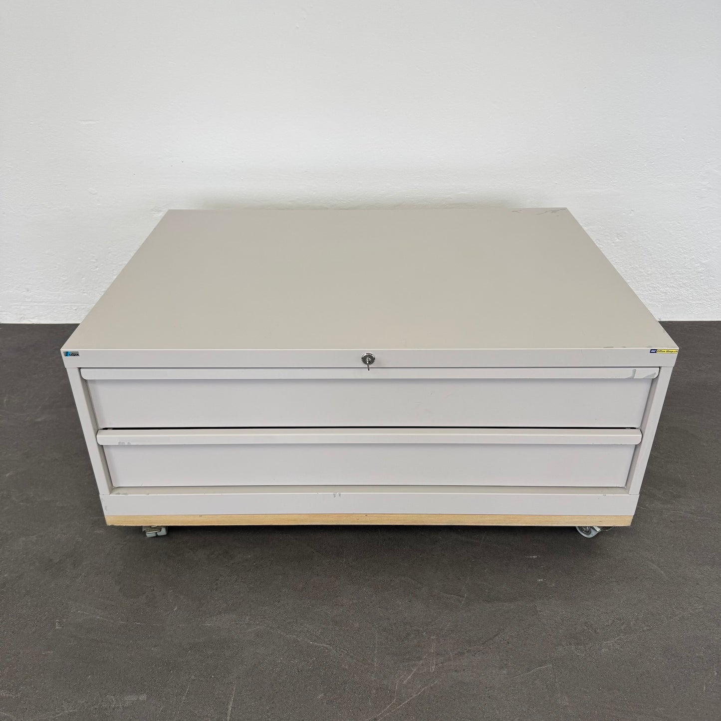 Lista Classic Schubladenschrank auf Rollen aus Metall in Lichtgrau