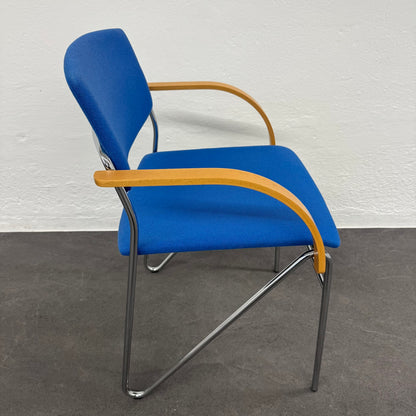 Labofa Vintage Sitzungsstuhl mit Chromgestell