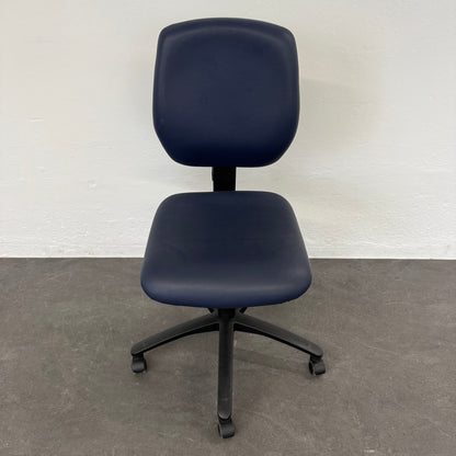 Dauphin Classic Arbeitsdrehstuhl mit Kunstleder Dunkelblau - 6038685