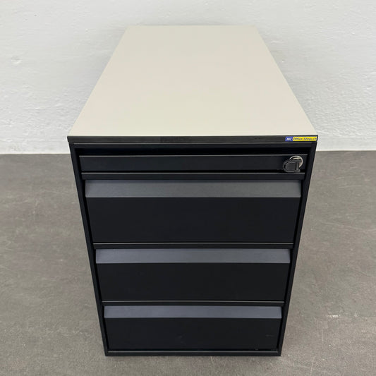 Lista Office LO Serie L Unterstell-Korpus in schwarz mit Weissem Deckblatt