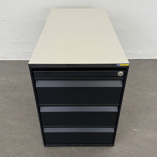 Lista Office LO Serie L Unterstell-Korpus in schwarz mit Weissem Deckblatt
