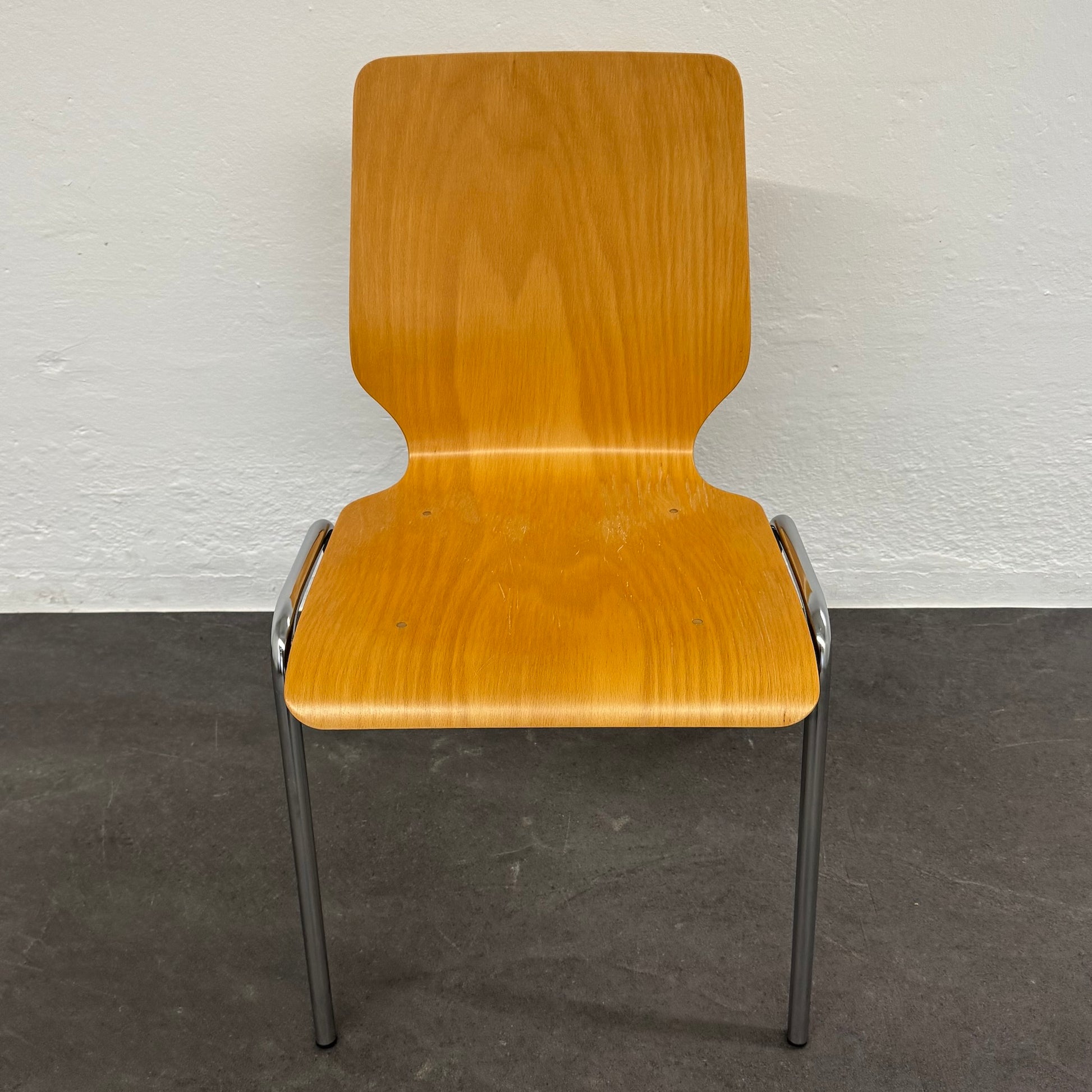 Office Design Vintage Form Stuhl Holz verleimt und geformt Naturfarben
