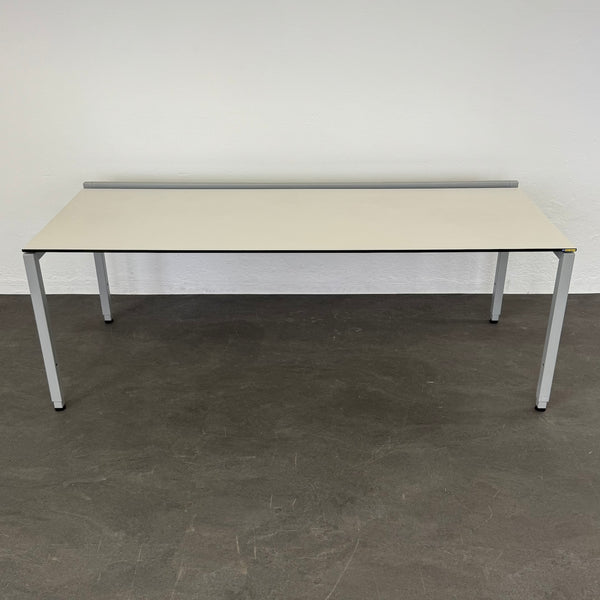 Lista Office Motion Schreibtisch HPL Kieselgrau/Silbergrau - 2000x800 mm