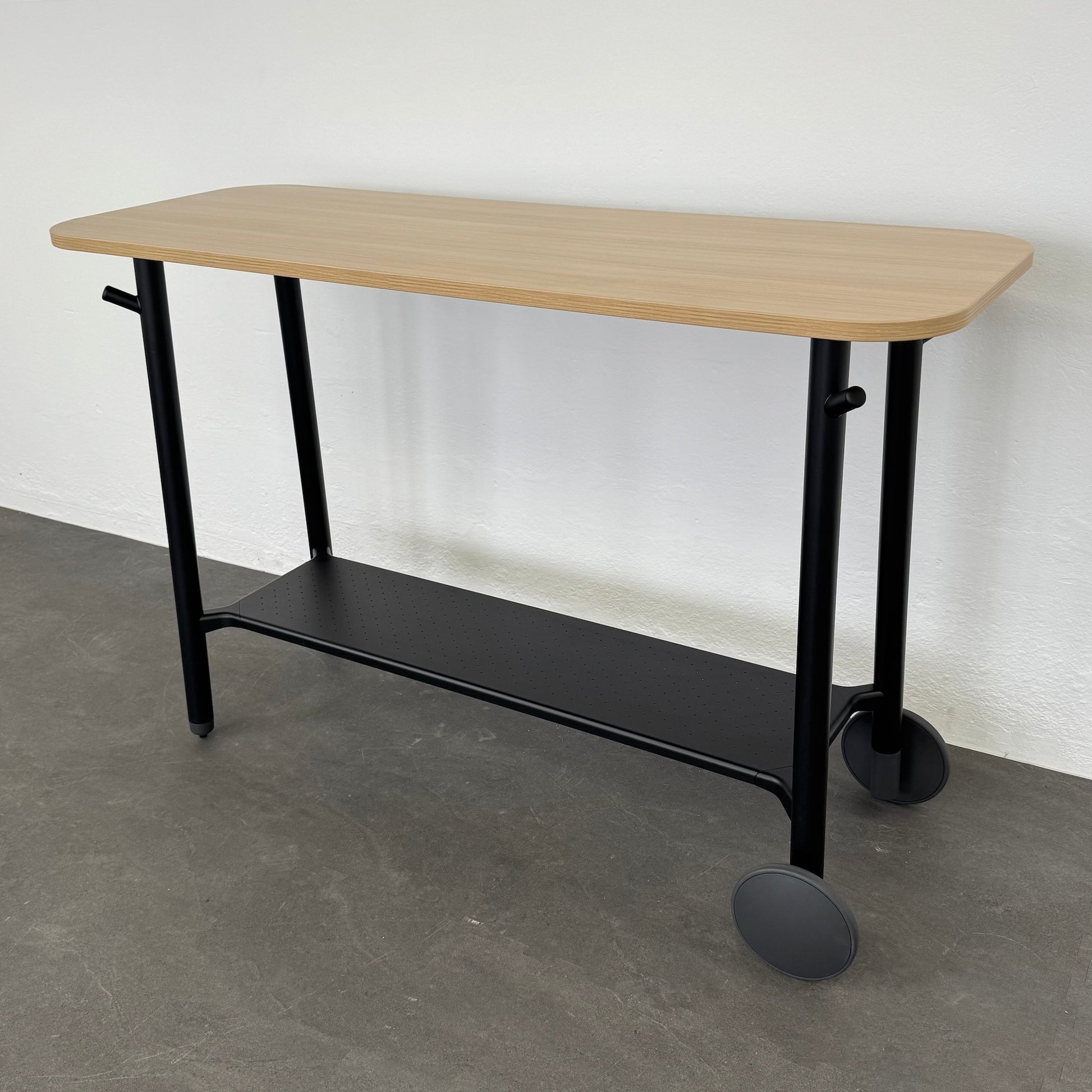 Steelcase Flex Tisch mit Gestell in Schwarz und 2 Rollen