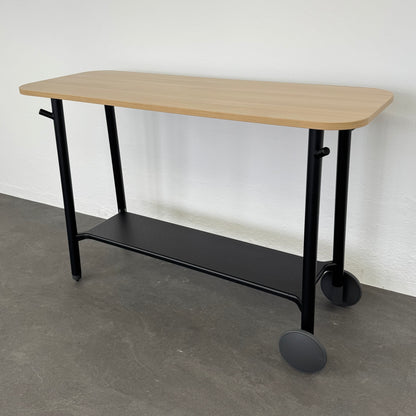 Steelcase Flex Tisch mit Gestell in Schwarz und 2 Rollen