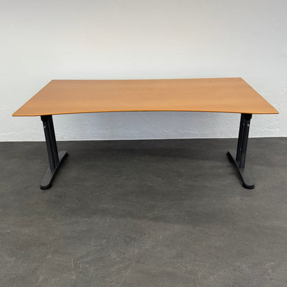 Ergodata System Desk Schreibtisch mit Tischplatte MDF in Buchenfurnier - 6038765