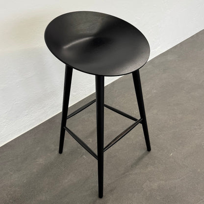 Girsberger Musa Barhocker mit Holzgestell Schwarz - 6038781