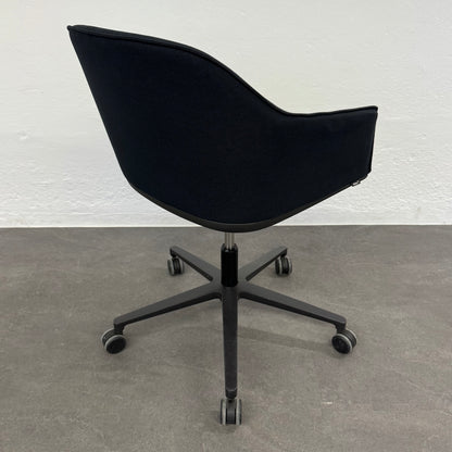 Vitra Softshell Chair mit Gestell schwarz glanz - 6038784