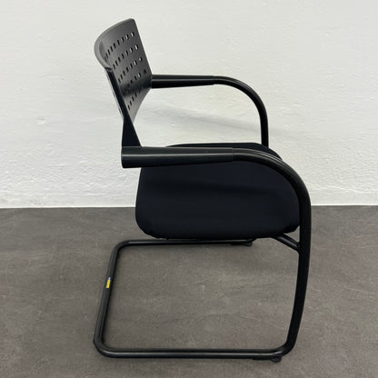 Vitra Visavis Freischwinger mit Gestell Metall Schwarz - 6038785